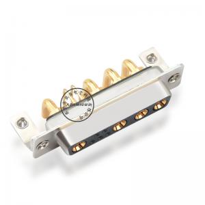 D-sub 9W4 teljesítményű női csatlakozások a derékszöggel