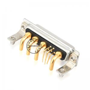 D-sub 9W4 teljesítményű női csatlakozások a derékszöggel