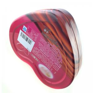 Élelmiszer jellegű szív alakú csokoládé édesség ón doboz