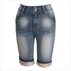 nyomtatott szegély 3/4 denim farmer WS10125