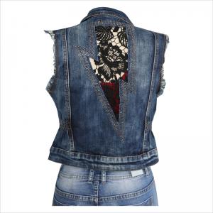 denim ujjatlan kabát WS10128