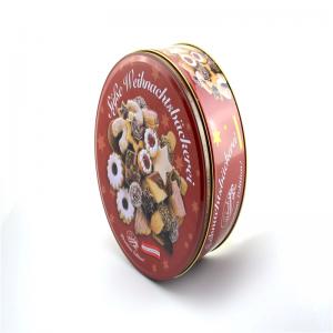 Egyedi nyomtatott süteményes süteményes ón doboz dombornyomott logóval