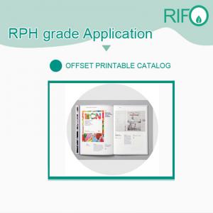 Rph-100 Fehér BOPP szintetikus papír ofszet nyomtatható magazin anyagokhoz