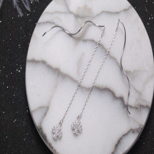 ezüst menetes fülbevaló