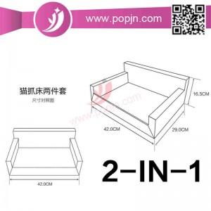 Vicces újrahasznosított macska Scratcher hullámos karton Lounge Catnip