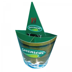 Reklám egyéni nyomtatott hajtogatású banner állvány Totem kijelző POP kartonpapír állvány