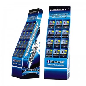 Egyedi értékesítési pont karton szupermarket padló kijelző állvány