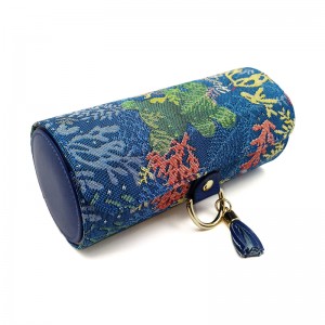 Luxus két réteg forgó kerek papír cső ajándék doboz fém gomb