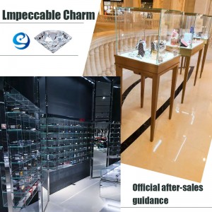 Az ékszer kijelzőjének beállítása luxus kijelző szekrény és kirakatbolt ékszerüzlet számára