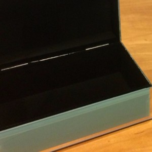 Fa üveg ékszerdoboz