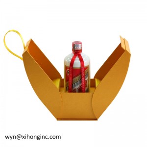 Könnyebb szállítás luxus papír összecsukható doboz bor