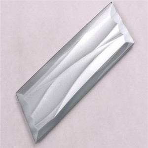 HMBZ07 Szürke Jó ár Hullámos üveg csempe a hátsó fröccsenéshez