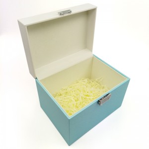 Egyszerű PU bőr ékszer tároló doboz zár esküvői ajándék