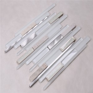 HSD124 gyári közvetlen óceán kék kristályüveg csík mozaik csempe