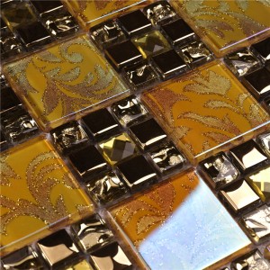 HDT15 Versenyképes ár Irizáló üveg mozaik medence csempe