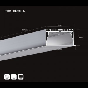 LED alumínium extrudálás diffúzor fedéllel alumínium csatornával LED szalaghoz