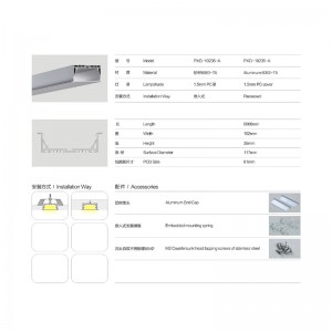 LED-csíkház alumínium profilkeret, PC-borítóval