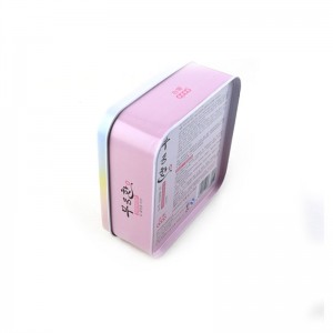 Egyedi nyomtatott kis négyzet alakú kozmetikai ón doboz szemhéjfestékhez