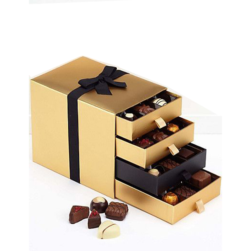 Kína nagykereskedelmi gyönyörű design vonzó csokoládé csomagoló papír ajándék doboz