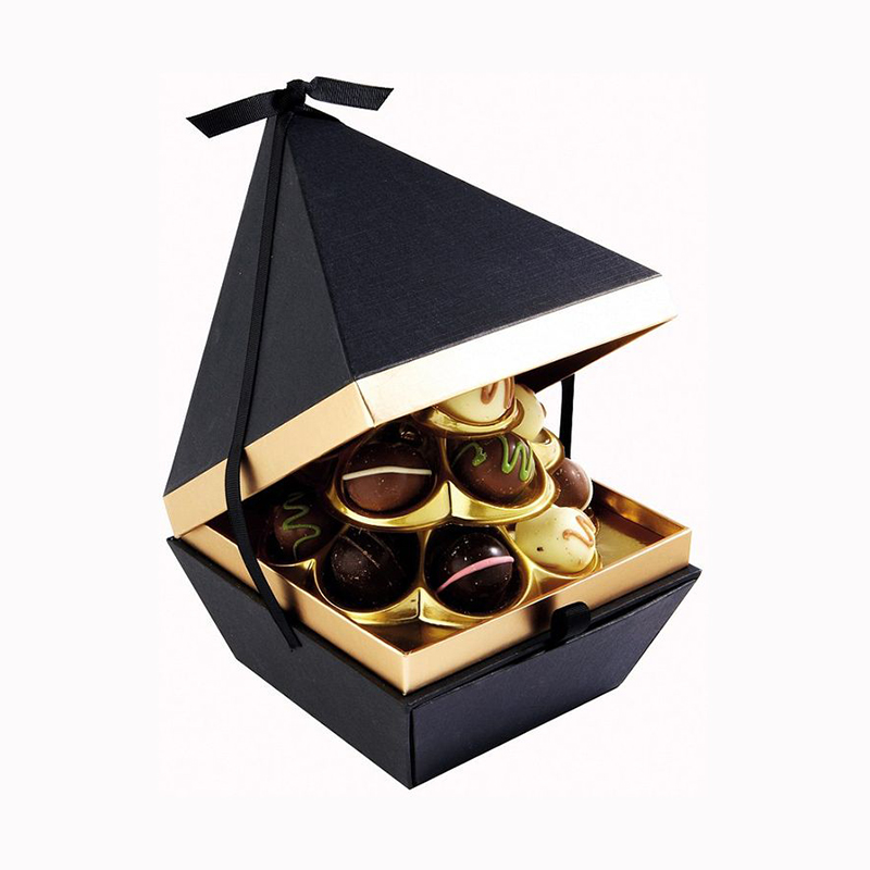 Kína nagykereskedelmi gyönyörű design vonzó csokoládé csomagoló papír ajándék doboz