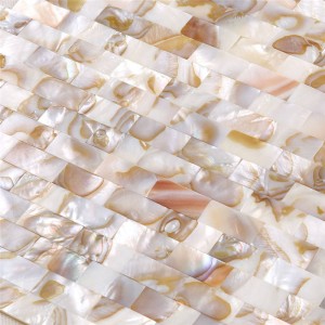 Új fekete mopos kagyló mozaik csempe 10 * 20mm méretben