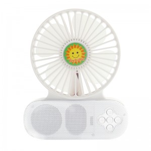 Hordozható vezeték nélküli Bluetooth hangszórók Mini asztali ventilátor újratölthető akkumulátor a laptop asztalhoz