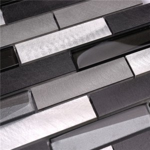 Fémes reteszelő üveg Alu mozaik tégla keverék