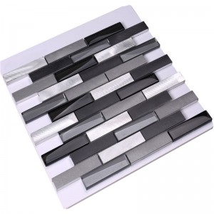 Fémes reteszelő üveg Alu mozaik tégla keverék