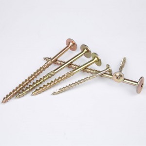 Fonott fej fűrészáru csavar, TORX mélyedés, TY-17 vágási pont, sárga horganyzott