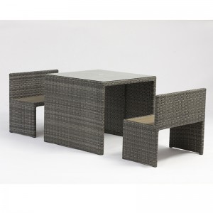 alumínium rattan négyzet alakú asztallap pad szabadtéri bútor szett esernyő lyuk