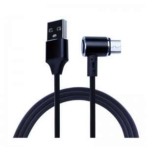 KPS-9221CB A füldugó 90 fokos kendő Braid USB kábel