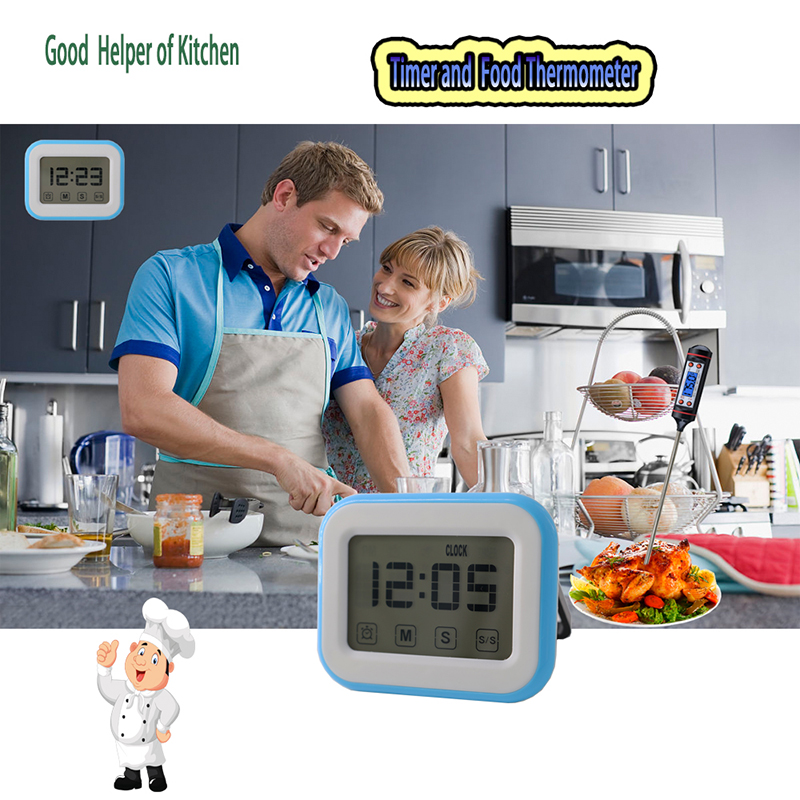 Standard minőségi konyha érintőképernyő digitális időzítő ébresztőóra főzési eszközök