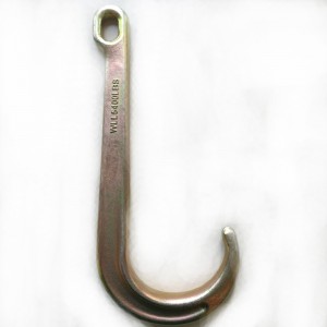 Kovácsolt vontató J Hook 3900 LBS WLL Tiszta cink