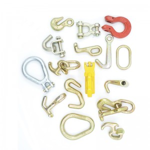 G70 Kovácsolt Mini J horog hegesztett csatlakozóval sárga lemez