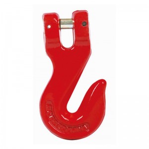 G80 Clevis Grab Hook festett piros