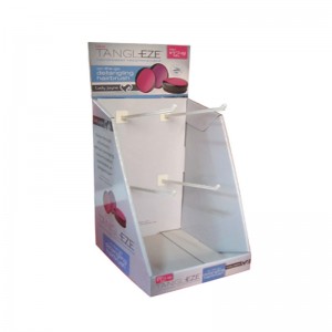 Eladási pont egyéni karton munkalapon álló kampós állvány