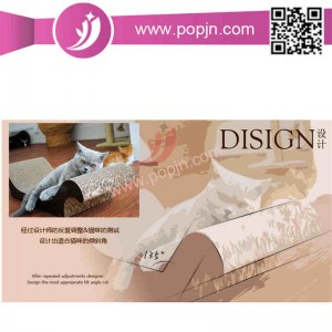 Tartós aranyos alakzat vörös hullámos karton macska Scratcher