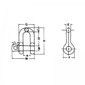 US típusú csepp kovácsolt csavaros csavaros lánc