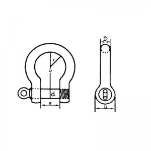 Európai típusú horganyzott nagy íjcsatoló