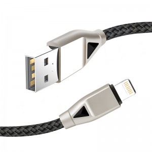 KPS-8449CB nylon USB kábel -dimond típusú c / világítás / mikro