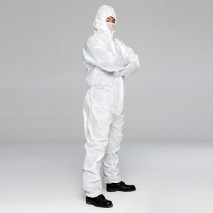 Polipropilén eldobható kapucnis kezeslábasok Eldobható kosarak Lélegző PP