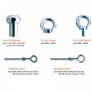 316 Kovácsolt DIN580 szemcsavar