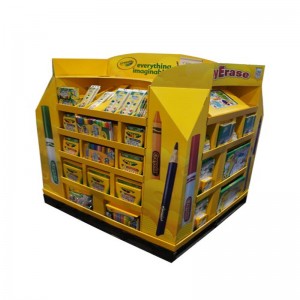 Karton egyedi játékszer összeszerelt szupermarket raklap karton állvány