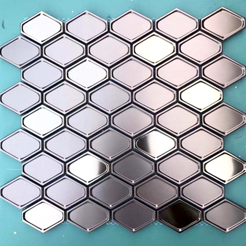 Legújabb Design fali csempe rozsdamentes acélból készült lámpás mozaik csempe a konyhai Backsplash-hez