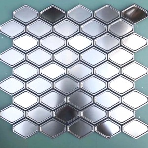 Legújabb Design fali csempe rozsdamentes acélból készült lámpás mozaik csempe a konyhai Backsplash-hez