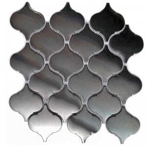 Új kialakítású fali csempe rozsdamentes acélból készült lámpás alakú mozaik csempe a konyhai backsplashhez