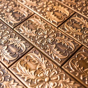 Réz Backsplash mozaik csempe fürdőszoba és dekoráció Piastrelle Bagno Con Fiori csempe