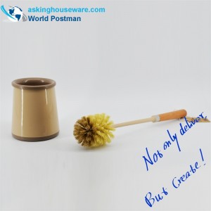 Akbrand WC-tál-ecsetkészlet strandfogantyúval, tartó Caddy-vel