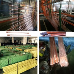 Rozsdamentes acél rézhegesztett földi rudak