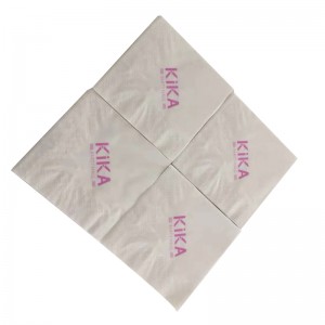 Kiváló minőségű egyedi logóval nyomtatott papír szalvéta szálloda és étterem természetes szalvéta